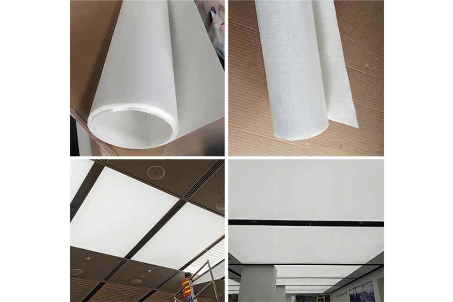 Trần chống cháy trang trí bằng sợi thủy tinh tráng silicon